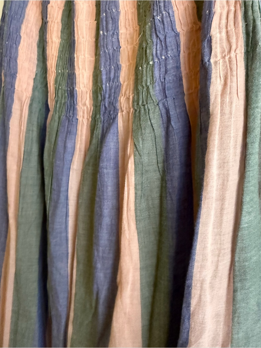 Mirth Savannah Smocked Maxi Skirt Stripe Pink Blue Green Size S - Picture 4 of 7